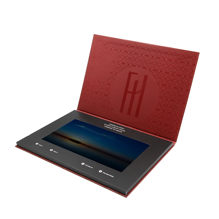 Factory Direct Price 10.1inch LCD Screen Video Brochure  / Video Greeting Card