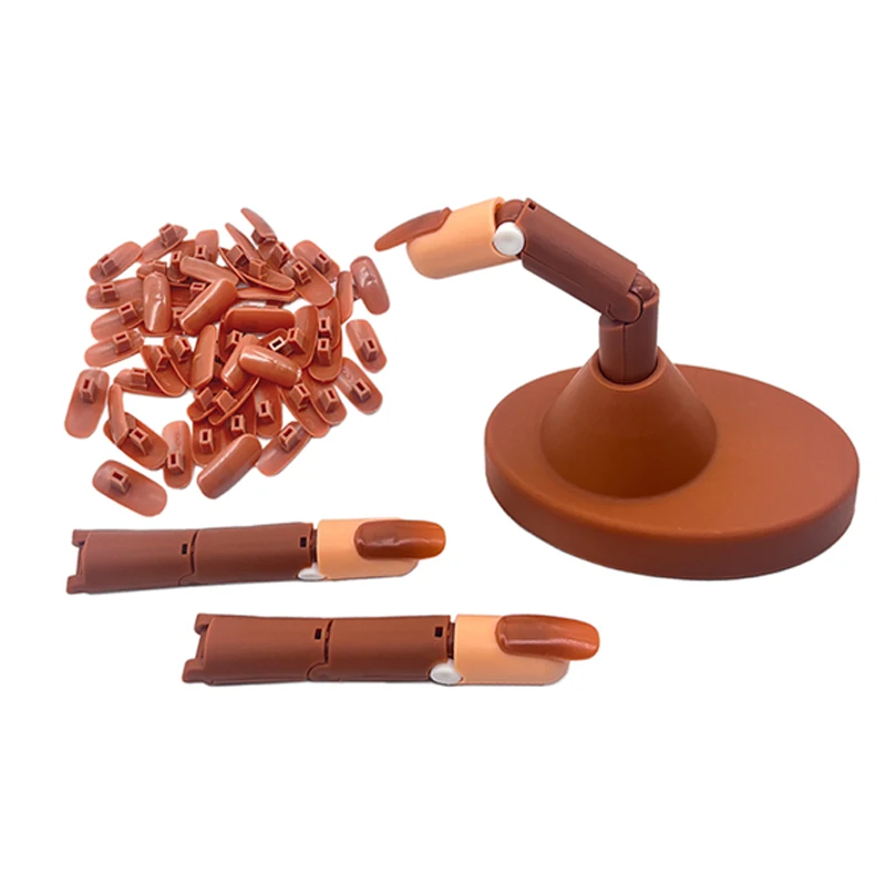Tips Kits Beginner Manicure False Mannequin Fake Holder Adjustable Training Hand Acrylic Nail Plastic Practice Finger Art Model