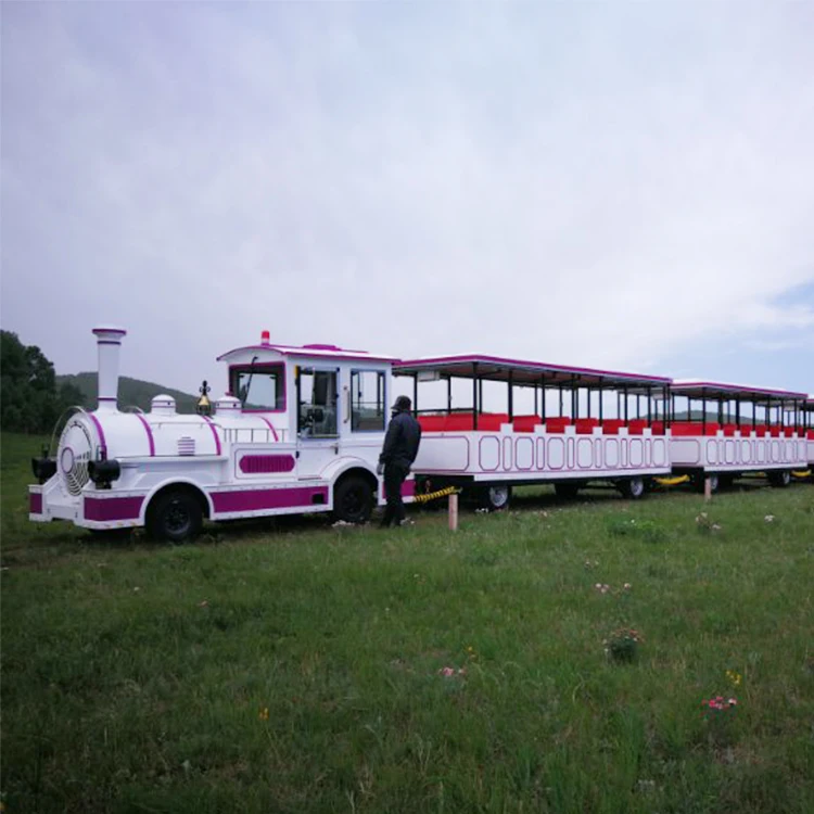 Extreme Cheap factory price battery powered common other amusement park products trackless train for sale