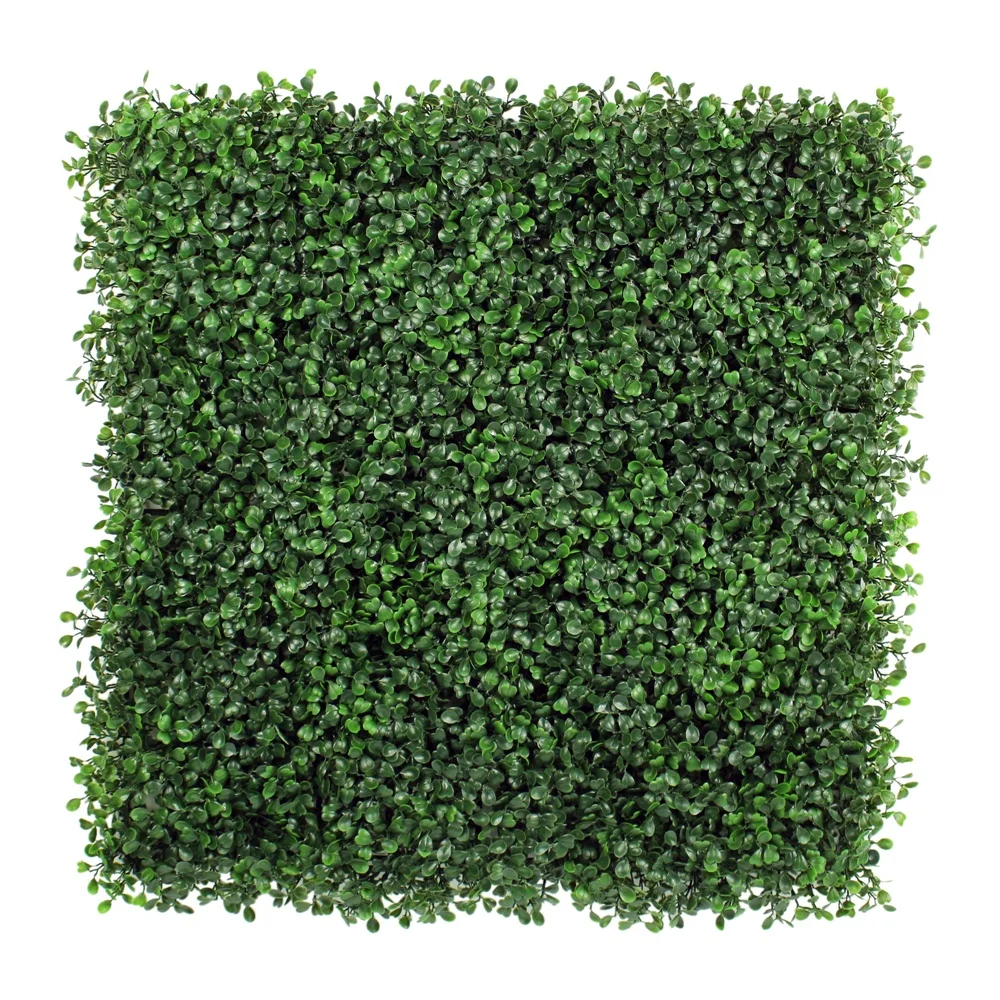 12pcs 50x50cm anti-uv artificial plastic greenery boxwood cheap garden hedges
