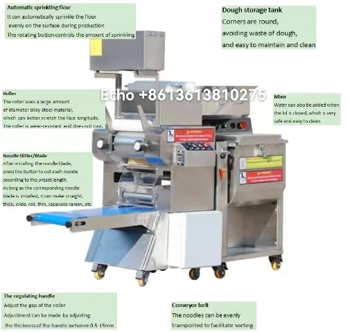 Commercial Mixing And Rolling Integrated Fresh Noodle Machine For Restaurant