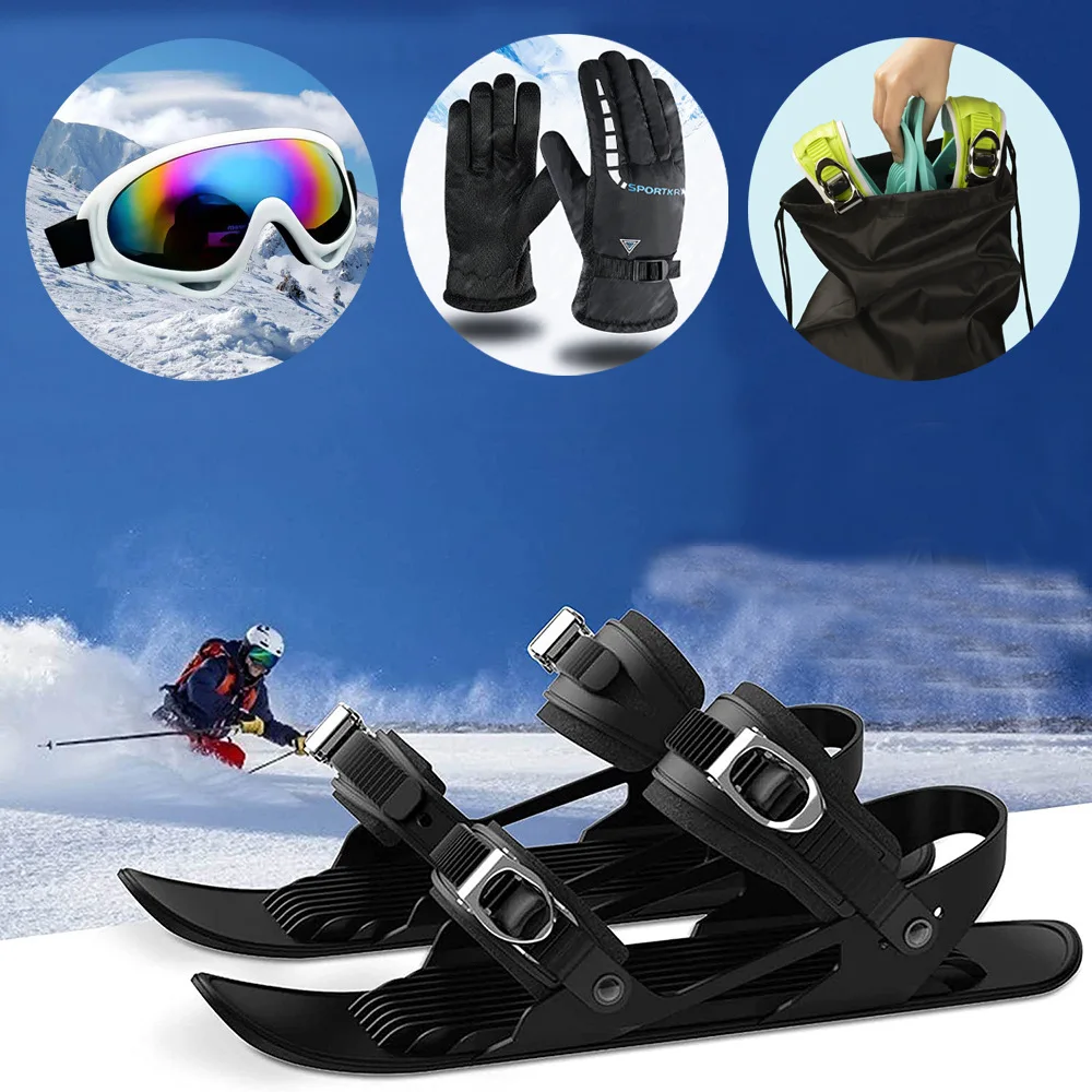 Mini Ski Skates outdoor travel snow ski tools portable skis