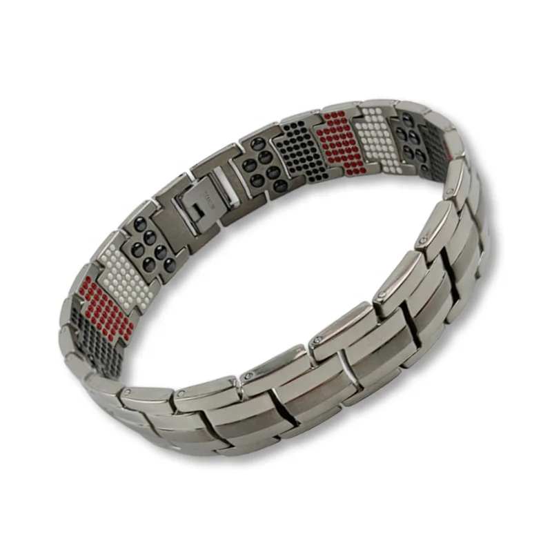 
Healthcare Jewelry Magnet Energy Stone Womens Men Black Bio Magnetic Healthcare Fashion Bracelet 