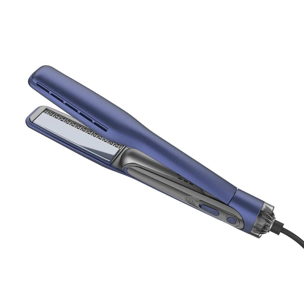 newest technology hair straightener with hot air new 2024 2-in-1 cool air hair styler straightening and curl red light