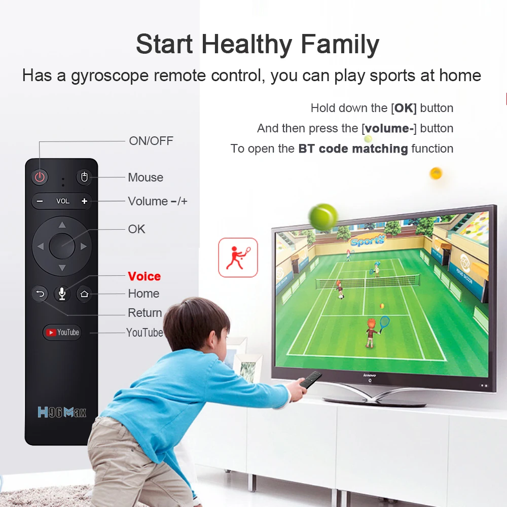  8K Ulttra Smart TV Box высокой четкости H96 Max RK3566 8GB/64GB 2 4G/5G Dual WIFI 1000M LAN Game Tik Tok Set