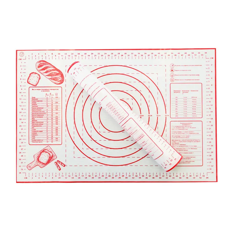 40 x 30 cm silicone pastry baking mat set for dough rolling  baking mat