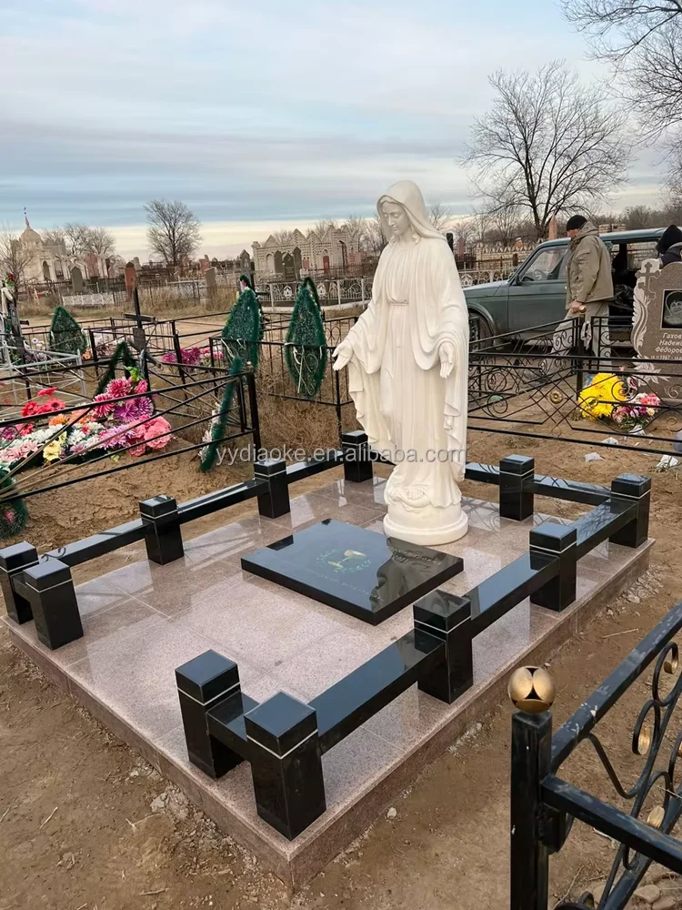 Outdoor Granite Monument Headstone Tombstone double heart shaped headstone tombstone