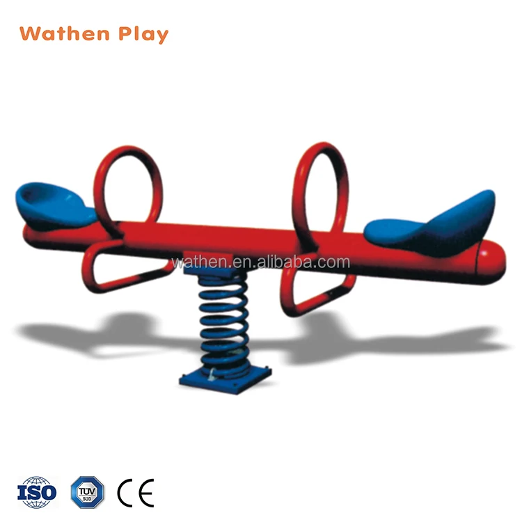 High Quality Children Metal Seesaw with Plastic Seat for Outdoor Playground