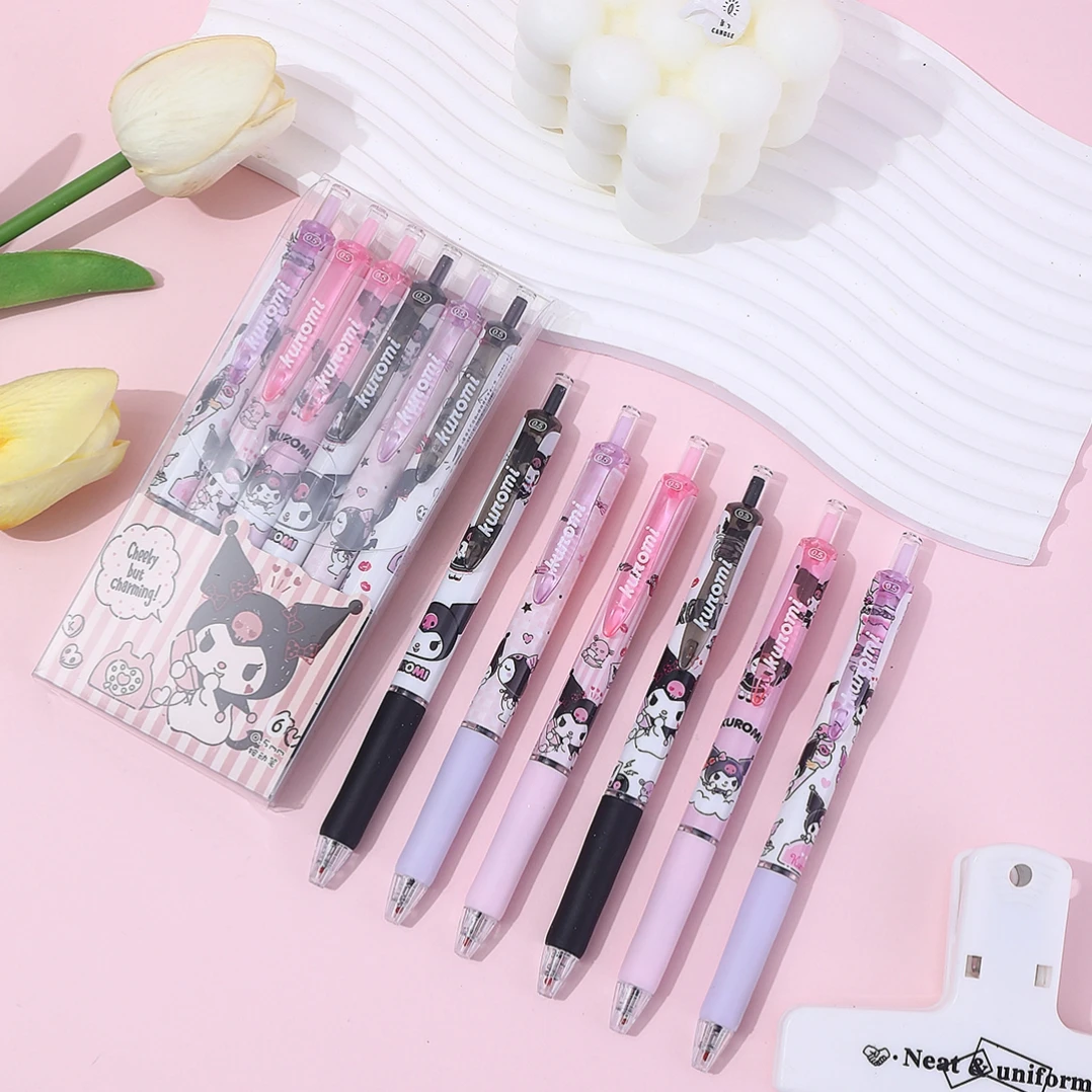 ML bulk kawaii fancy sanrioed cute signature press Black pen school student office stationery set store Writing gel Pen