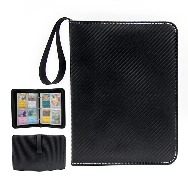 Waterproof Pu Card Binder 4 pockets 50 pages Pokemoned Game Card Collection Folder Bag