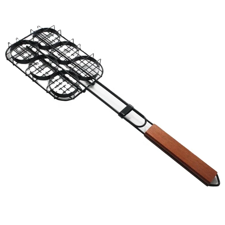 6 гамбургеров одновременно антипригарная корзина для с фиксирующей ручкой