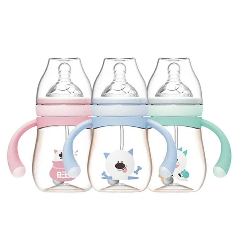 180ML ppsu plastic milk feeding bottles for babies kids