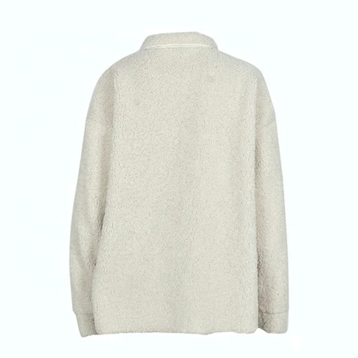 Free Shipping Hot Sale Winter Cozy Solid Color Single-breasted Warm Coat Women Lambswool Coat