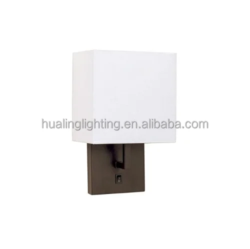 UL listed Hilton Hampton Inn and Suites Casual collection Speedway hotel project plug in nightstand single wall sconce GR203