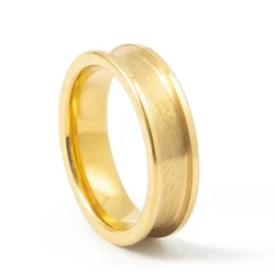 China Manufacturer  8mm 6m 4mm Men Women Flat Edge 18K Gold Plated Tungsten Wedding Ring Core for Inlay