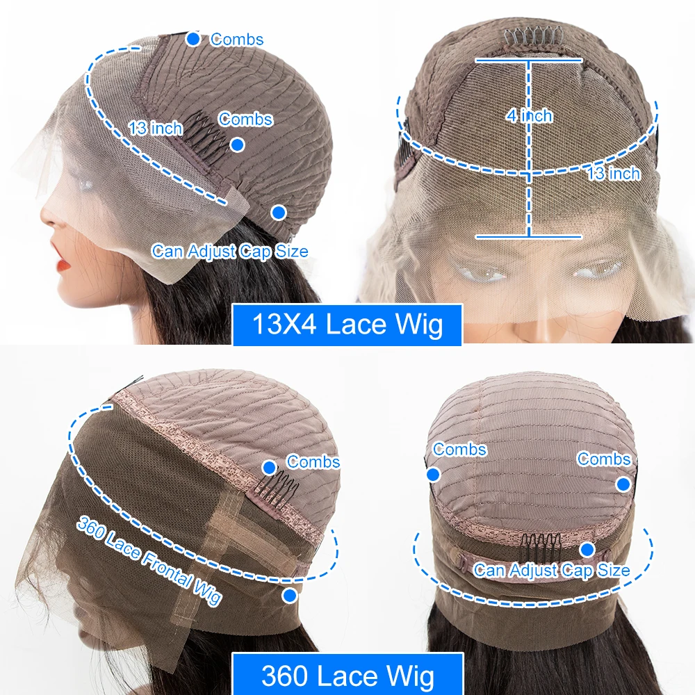 GD Wholesale 13x4 13x6 360 Lace Front Human Hair Wigs,Transparent Swiss Lace Front 360 Curly Wig Brazilian Virgin Hair Wigs