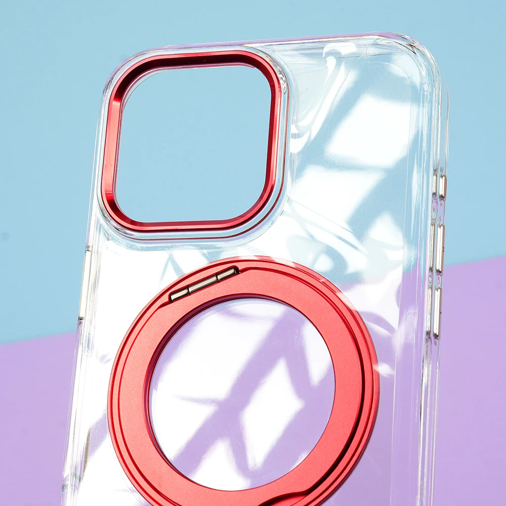 Premium Transparent TPU Mobile Phone Case Protector Back Cover Ring Holder For iPhones 16 15 14 Pro Max