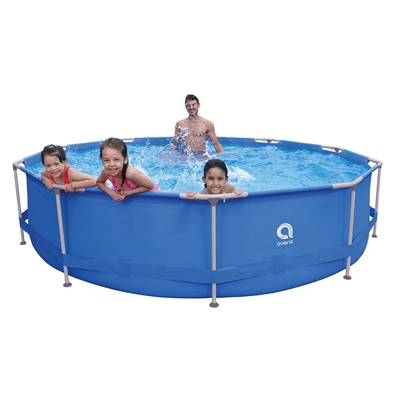 Manufacture Wholesale Pools for Family and Kids 12 Feet Pool Round Steel Frame  with Pump and Filter