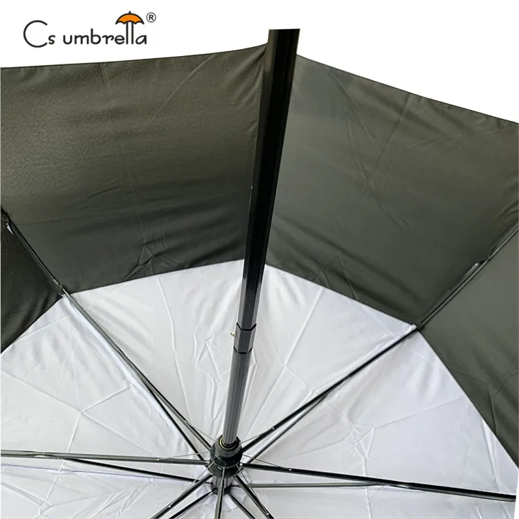 YS-2011 Manufacturer Supply 2 Folding Umbrella Double Layer Portable Windproof Custom Big Size Auto Open Golf 2 Folding Umbrella