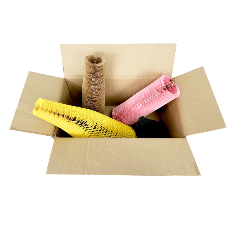 Recyclable Honeycomb Paper Sleeves Bottle Covers Cushioning Protective Honeycomb Kraft Paper Sleeve for Glass Bottle