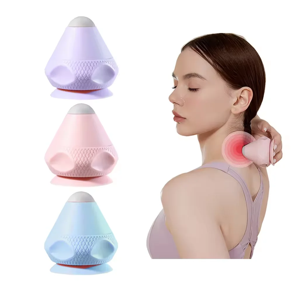 New Silicone Suction Cup Fascia Ball Fitness Plantar Back Waist Shoulder Neck Massage for Muscles Deep Tissue