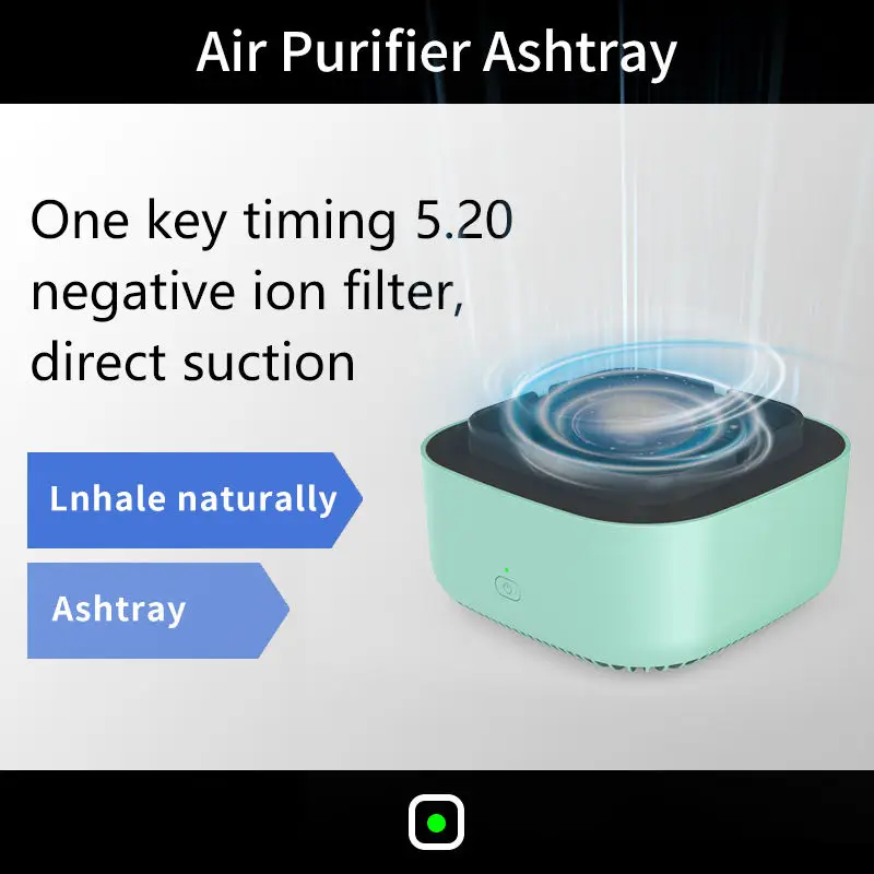 Smokeless Ashtray Air Purifier for Cigarette Smoker Smoke Grabber Ash Tray for Indoor Outdoor Home Office