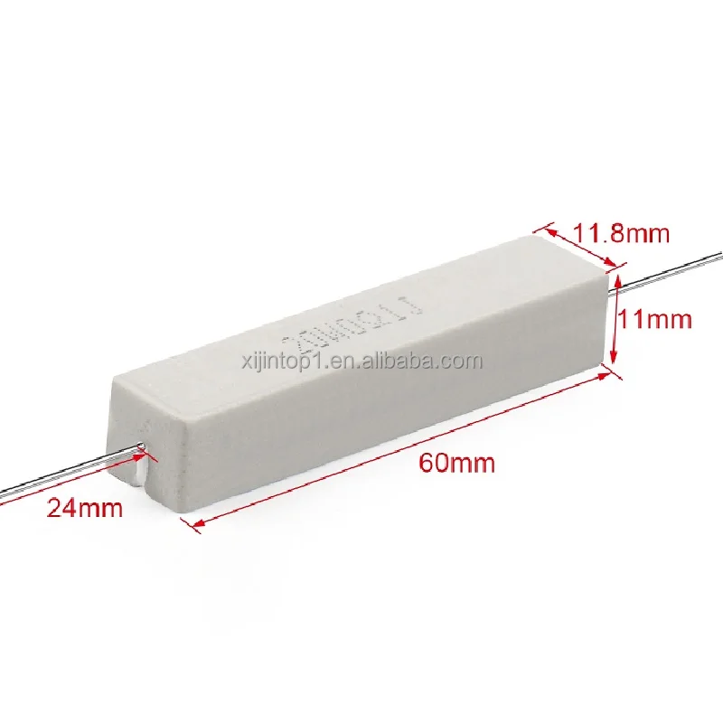 SQP axial lead 5w ceramic cement resistor original cement resistor 5wr25j 5w resistor