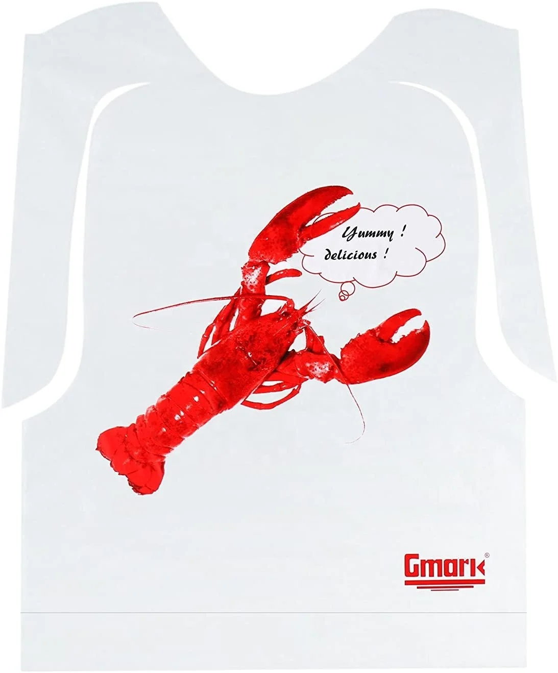 Disposable Adult Bibs with Crumb Catcher 100 Pack Plastic