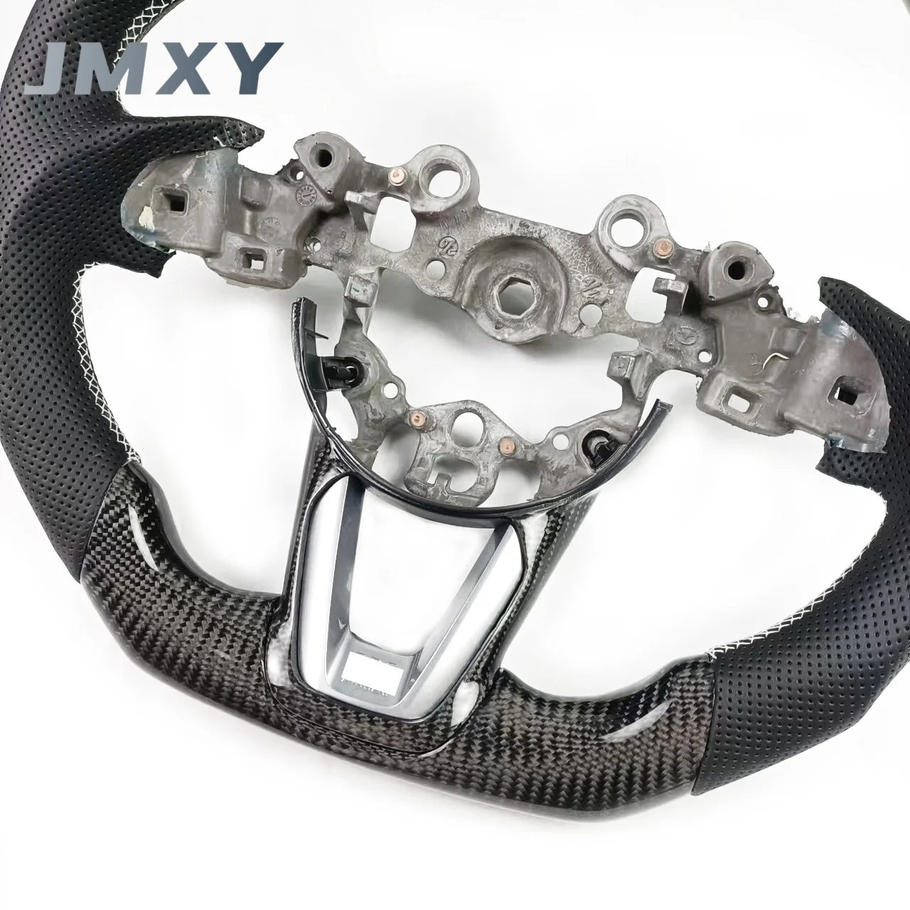 For Mazda CX4 CX5 CX8 CX30 AXELA CX50 Leather Sports-Design Steering Wheel Luxury Carbon Fiber Automotive Interior for Cars