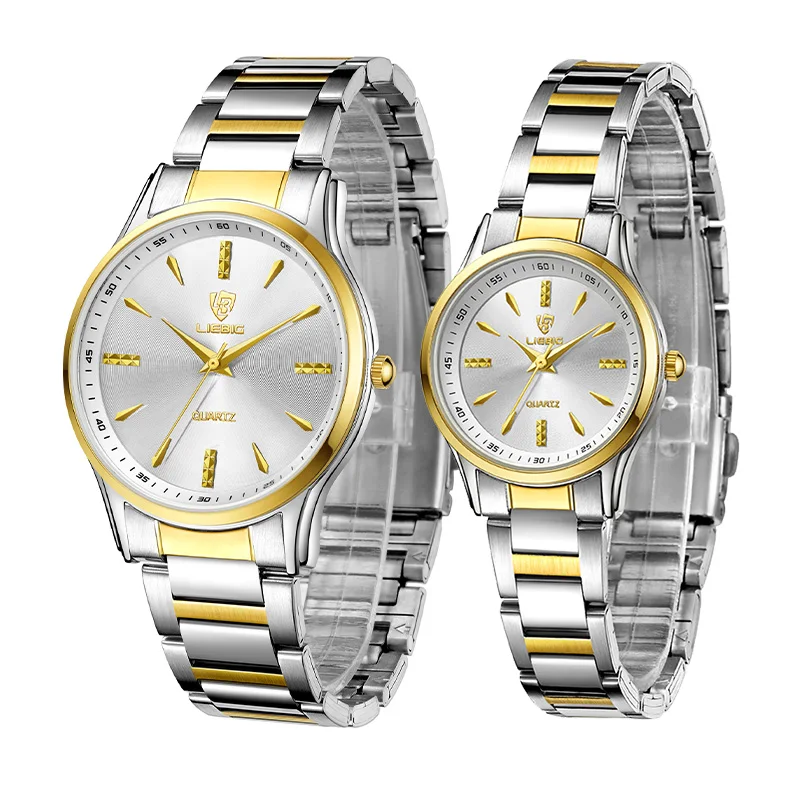 Skmei L1016 men business watch stainless steel band watch luxury men women ladies fashion  wristwatches cheap watch
