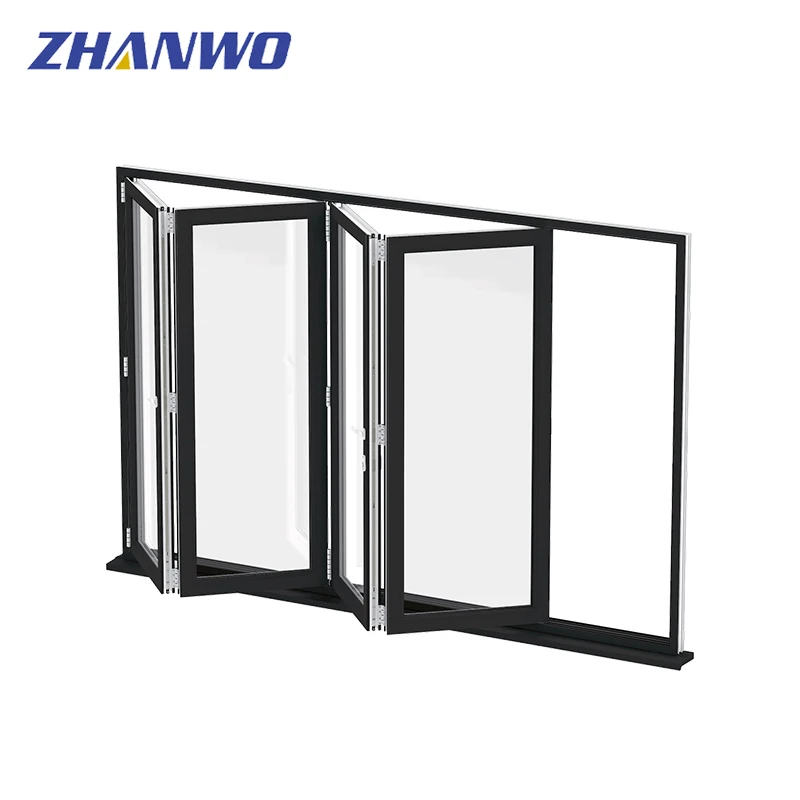 Indoor aluminum alloy folding outdoor patio glass door sunshine room door