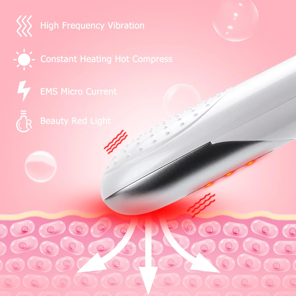 
USB Rechargeable 4-in-1 Anti Wrinkle Anti Aging Massage Device Vibration Instrument Relieve Eye Fatigue Electric Eye Massager <span style=
