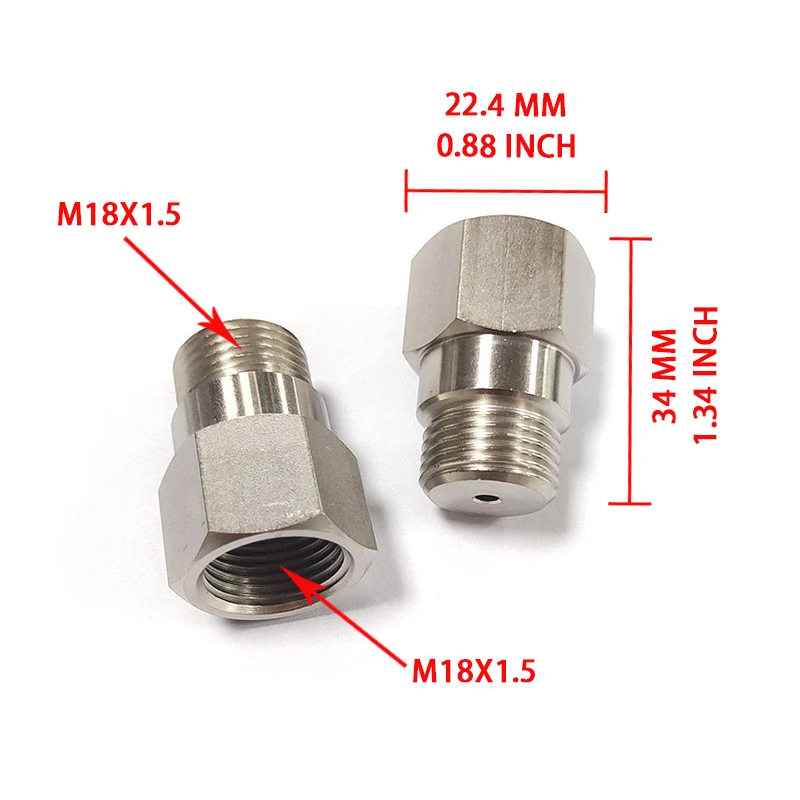 cnc turning auto steel part Car oxygen sensor Oxygen sensor expander  - 43mm length 3mm hole plating nickel
