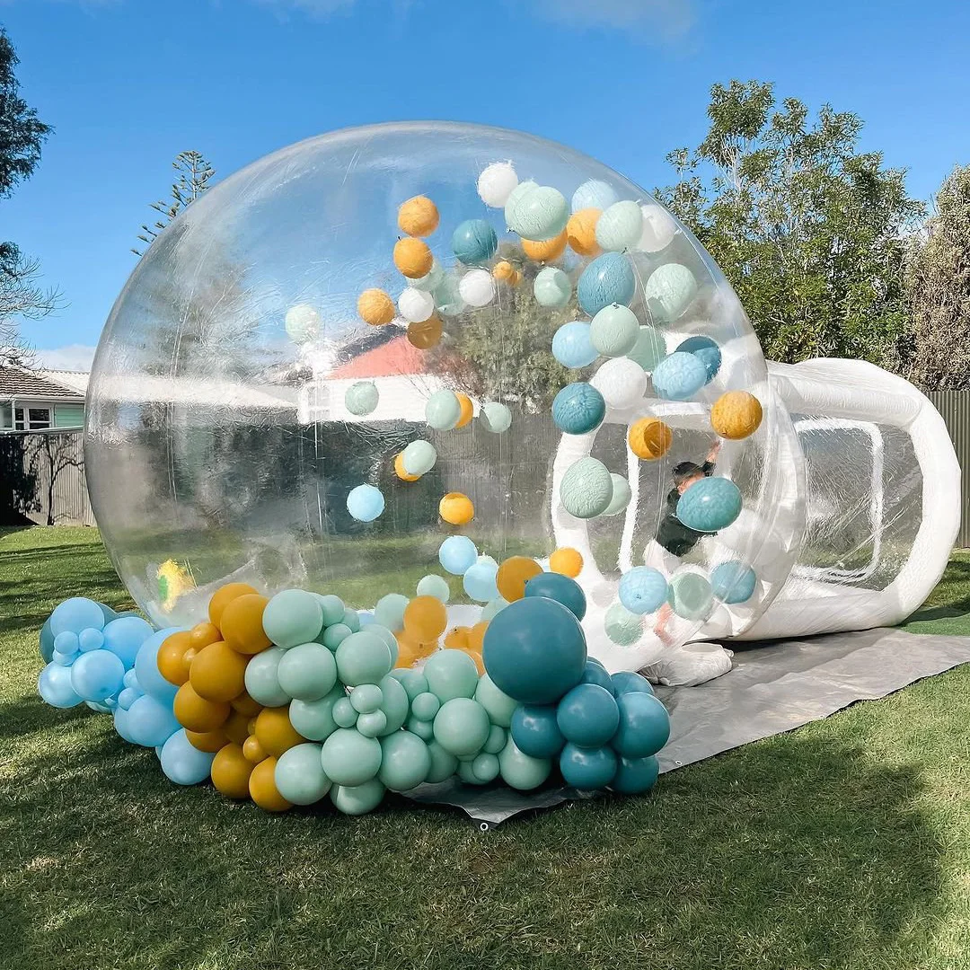 outdoor Party Wedding PVC Bubble House Kids Party Clear Dome Balloon Garden Tent Inflatable Bubble Tent With Tunnel
