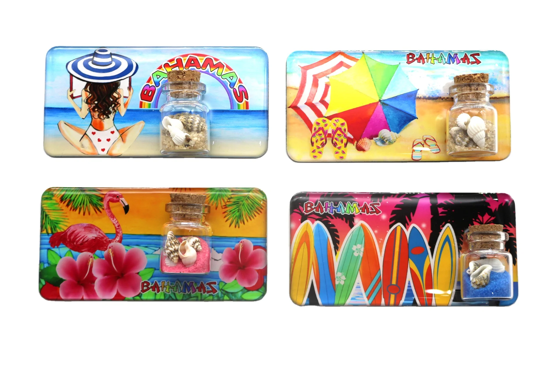 mini bottle tourist souvenir magnet beach fridge magnet