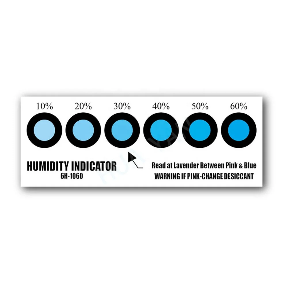 
6dots Cobalt dichloride free Humidity Indicator Card for using in IC and PCB 