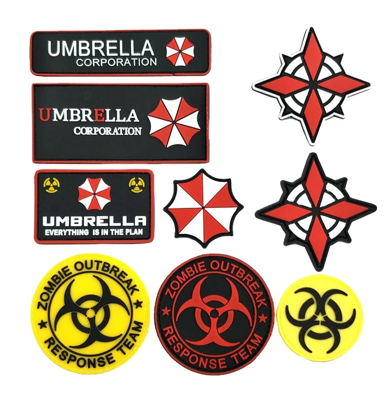 Тактическая нашивка, вышитая ПВХ аппликация, тактические крючки, резиновые нашивки для зонта