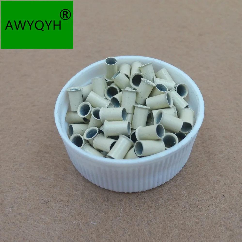 3.4x3.0x6.0mm flared copper tube euro locks for I tip hair extensions micro rings links beads