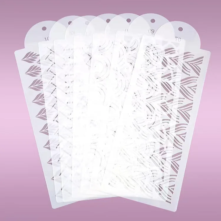 Пластиковые трафареты для украшения торта с цветочным узором