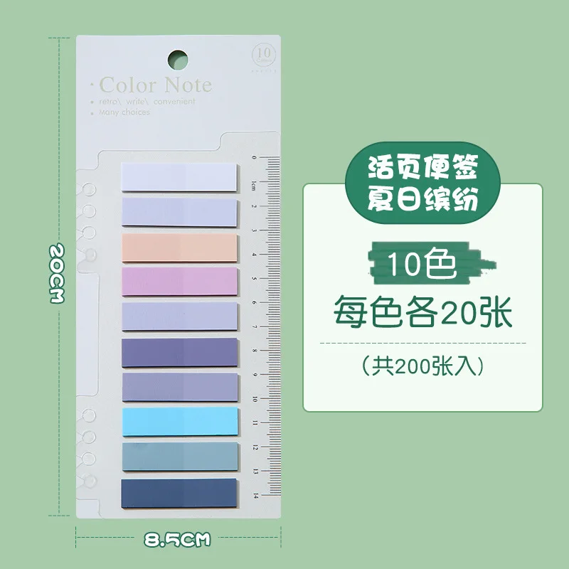 Different Colors Transparent PET Post Memo Pads Self-Adhesive Waterproof Stickers Tag Divider Flag Notes Index Card Note Pad