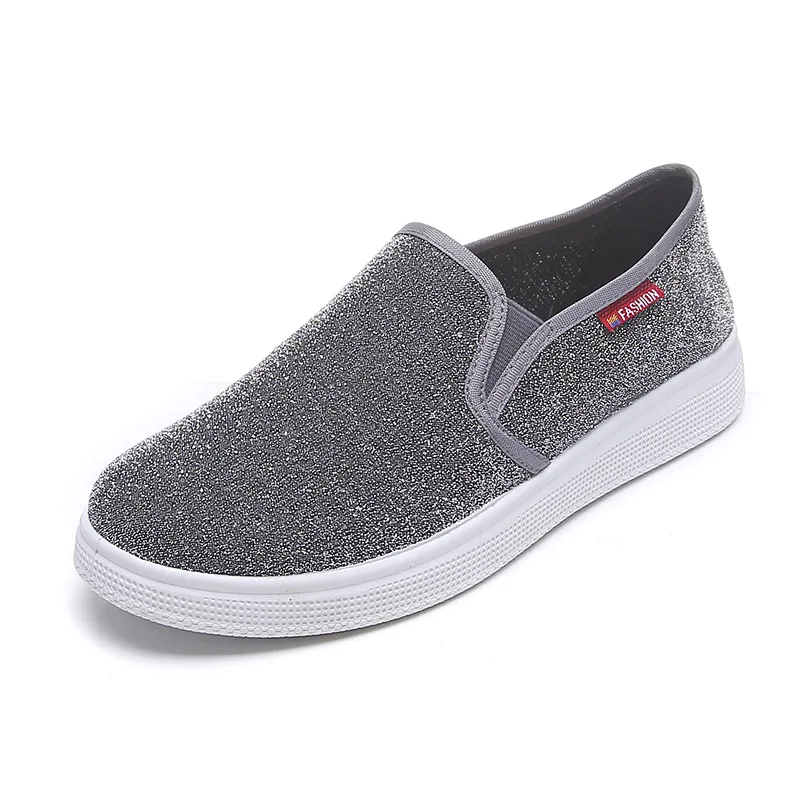 Новый стиль, блестящие плоские повседневные женские лоферы, обувь