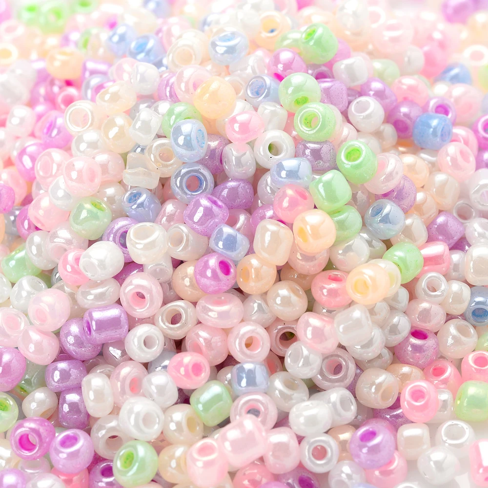 500pcs 3mm Czech Glass Seed Beads Mix Pink Green Round Spacer Beads For Jewelry Making DIY Bracelet Earring Necklace Accessories