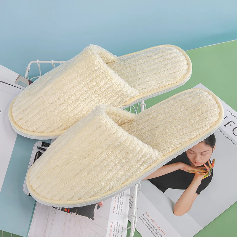Perfect workmanship nice-looking various types comfortable white disposable hotel slippers for spa