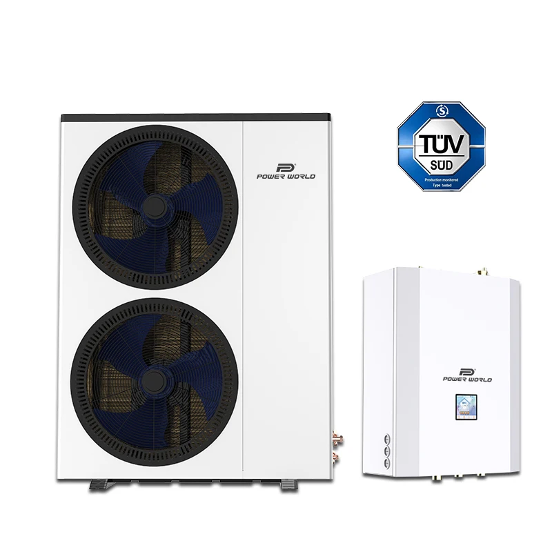 Low temperature heating cooling hot water split inverter cold climate heat pump 12kw heat system water