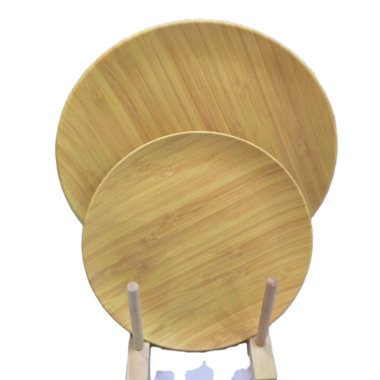 Reusable Durable Tableware for Home Picnic Party Dishwasher safe for Adults Kids Bamboo Fiber Salad Dessert Plates Set