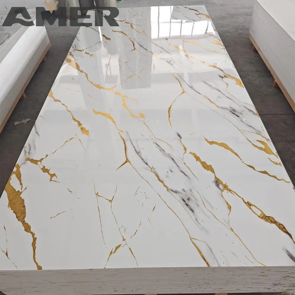 Factory price modern wall panels pvc wall panels boards uv marble plastic sheet pvc wall panel for bathroom