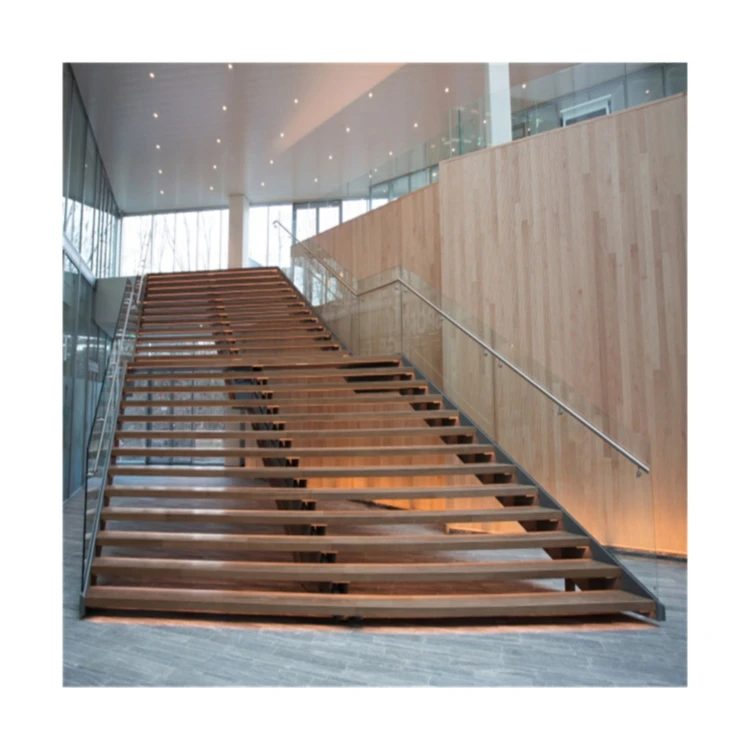 PRIMA Straight Stair Factory Customized Stairs Outdoor Gold Plated Stair Railings Staircase