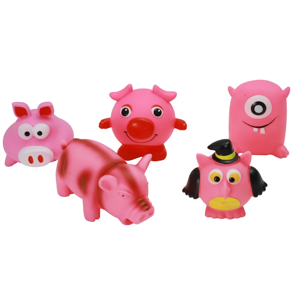 OEM ODM Custom Vinyl Animal Shaped Squeeze Toys Kid Toddler Promotional Squeaky PVC Rubber Animal Action Figure Bath Tub Toys