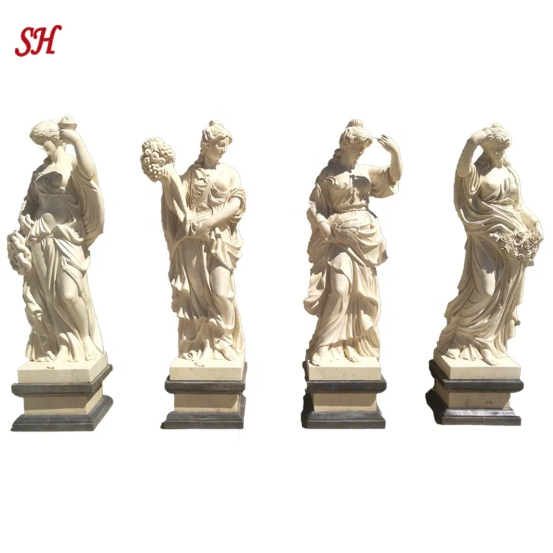 Hot Sale White Marble Four Season Statue For Garden