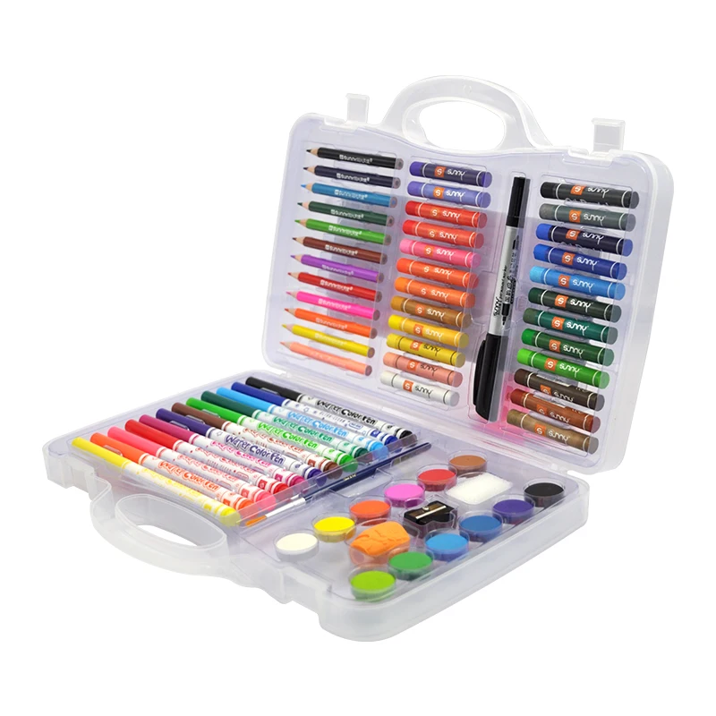 138 Pieces Art set Paint Include Crayon Oil Paint Pastel Color Pencil